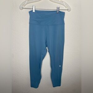 Soft blue criss cross leggings